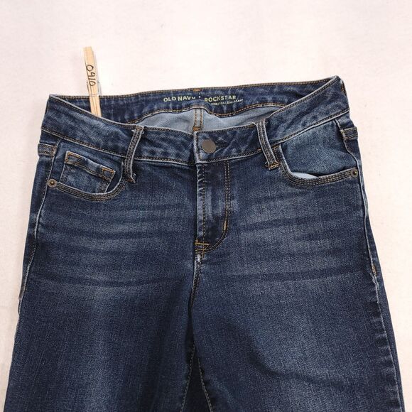 Old Navy Mid Rise Casual Medium Wash Button Zip Jeans Womens Size 2 Blue - Picture 1 of 8